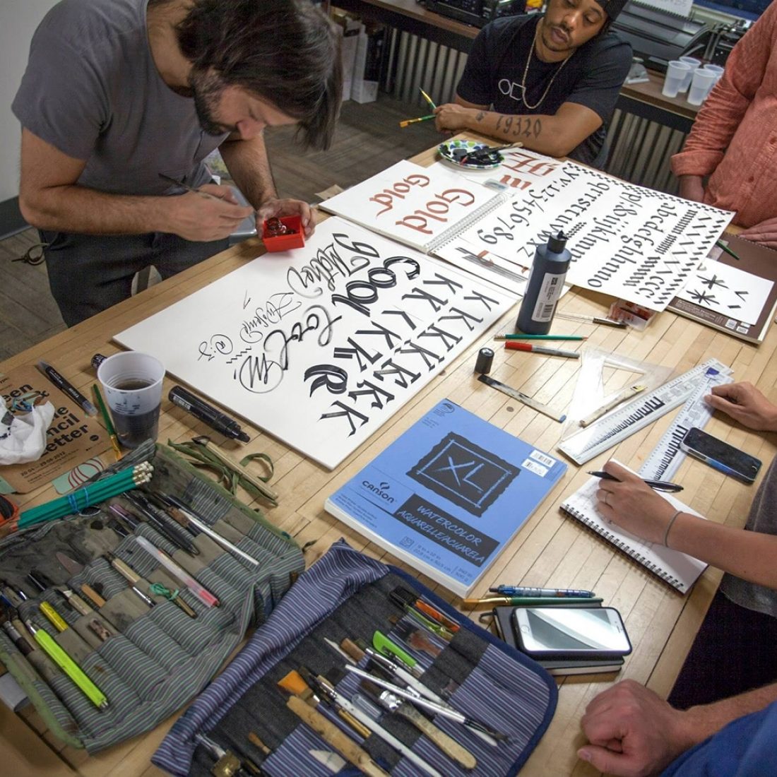 Live Experimental Calligraphy San Diego Design Week